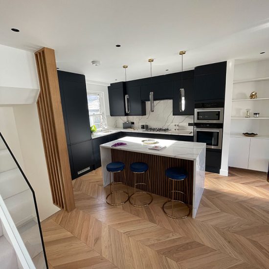 Brookville Road - May 2023 Location: Fulham, SW6 Duration: 5 months Scope of work: Terraced house including new loft conversion along with all internal refurbishment, bespoke joinery and M&E. Working closely with the architects.